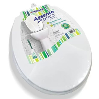Tampa De Privada Com 2 Parafusos Vaso Sanitário Assento Banheiro Pratico Universal Barata Resistente Branco Encaixe Universal Plástico