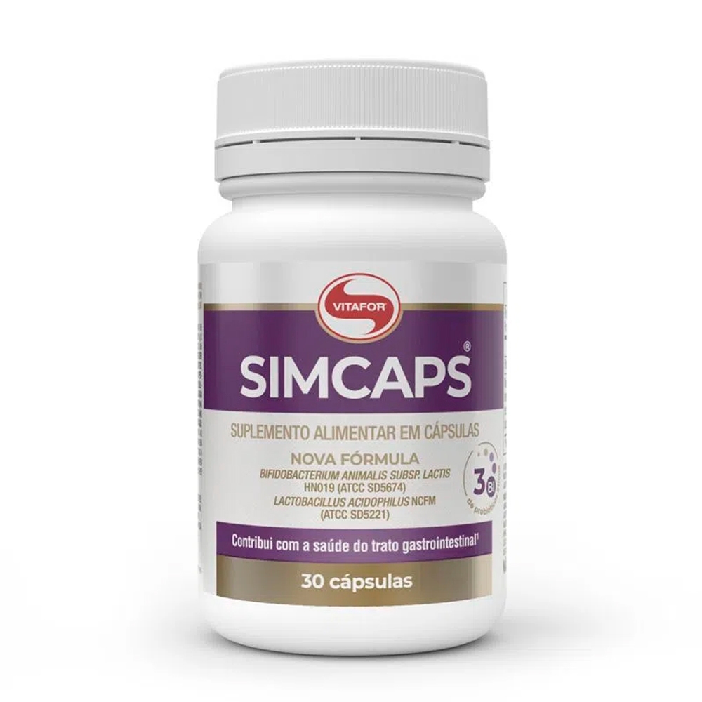 Simcaps (Probiótico) 400mg - 30 Cápsulas - Vitafor - Health