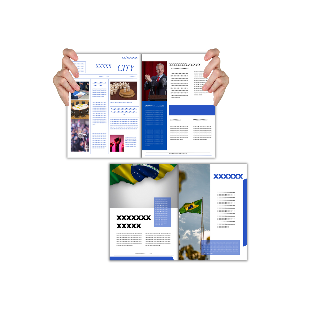 Tabloide Folheto Jornal Oferta Promoção Mercado Eleitoral - Quantidade 500, 1.000 e 2.000