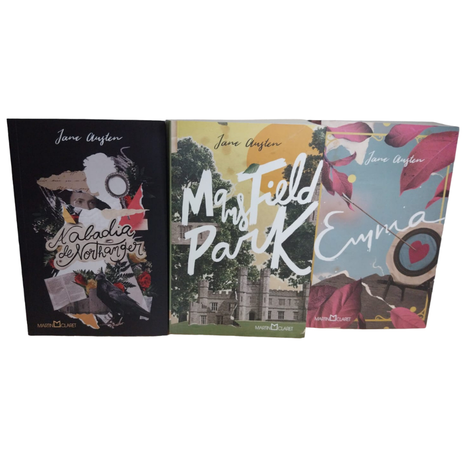 Box 3 Livros: A Abadia de Northanger / Mansfield Park / Emma - Jane Austen