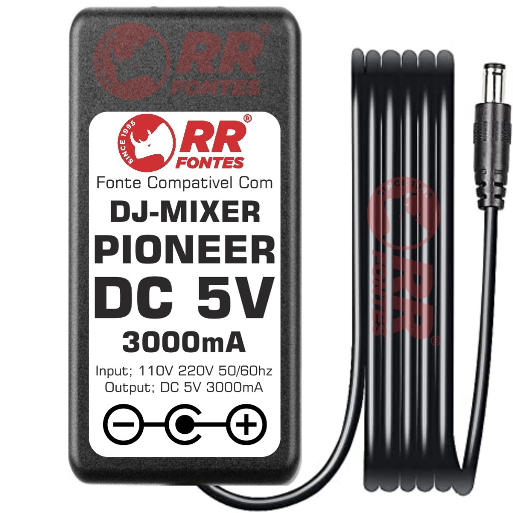 Fonte Carregador 5v 3a Para Dj Mixer Pioneer Ddj-sx Ddj-sx2