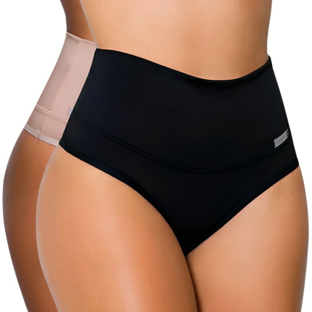 Kit 2 Calcinha Modeladora Suplex Duplo Segura Barriga Conforto - Stela em Oferta na Shopee