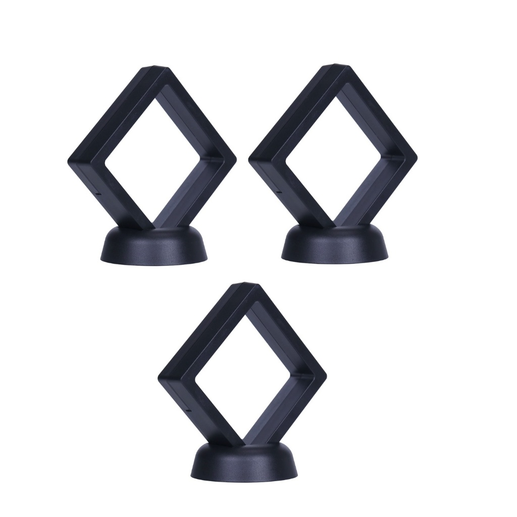 3 Displays, Expositor, Caixa de exibição para moedas, joias - Flutuante 3D