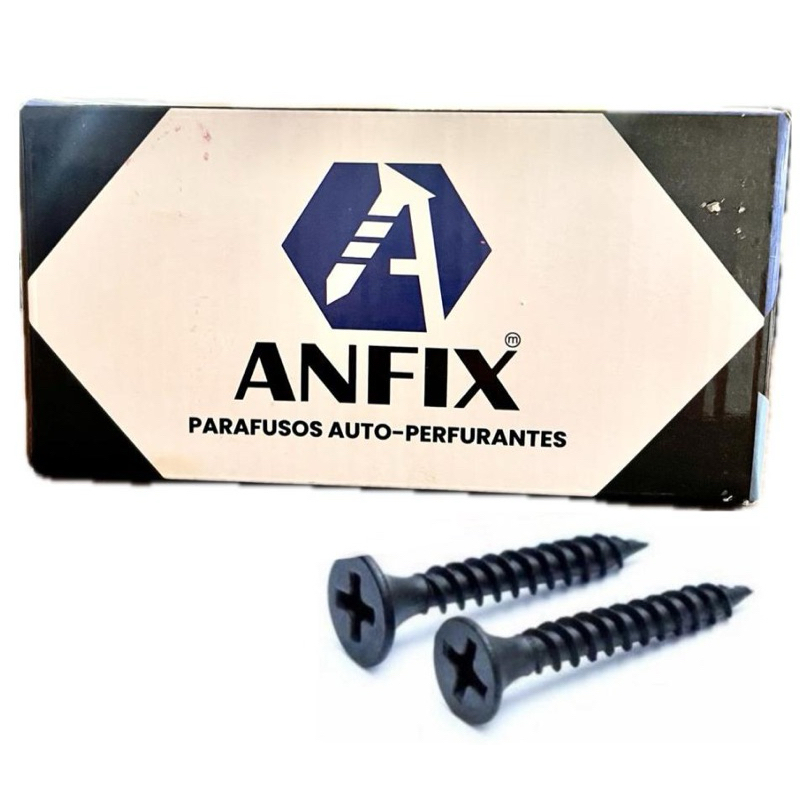 Parafuso Drywall Gn25 3,5x25mm Ponta Agulha 1000 Peças Anfix
