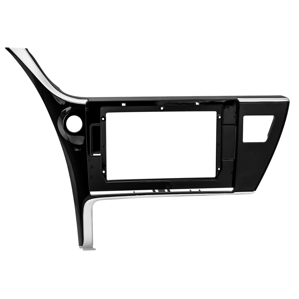 Moldura Painel Multimídia 10 Polegadas Toyota Corolla 2018 a 2019 Espaço Menor Sem Relógio Black Piano