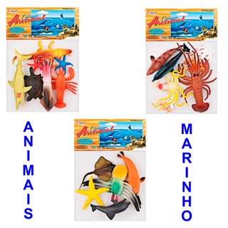 KIT DE ANIMAIS MARINHO - 1 KIT 3 MODELOS - HM TOYS - 2308
