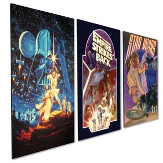 kit 3 Quadro Decorativo Star Wars Retro Quarto Sala Geek em Oferta na Shopee
