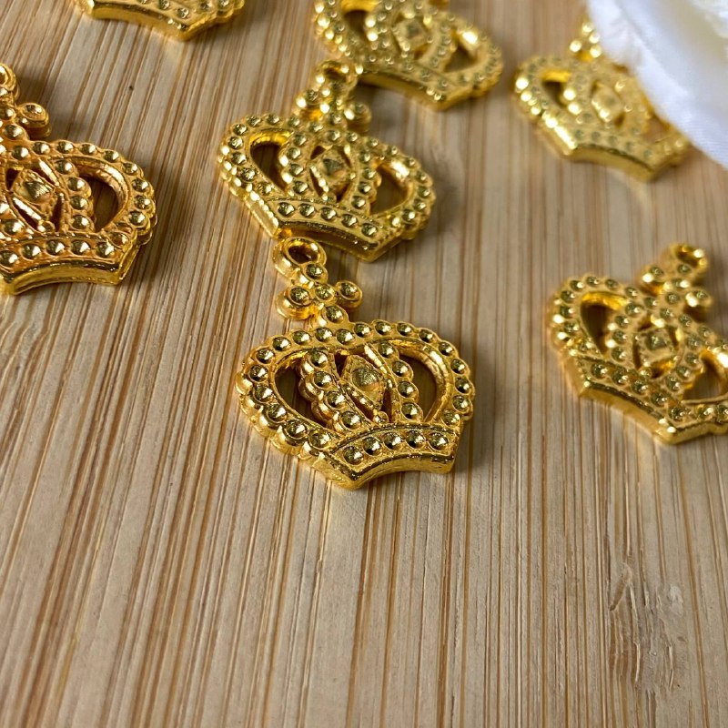 Aplique Coroa Dourada - Pacote com 10 Unid Ou Mais Cod:200567 em Oferta na Shopee