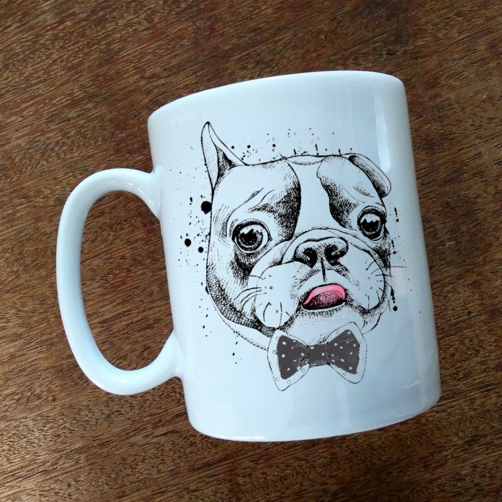 Caneca do Cachorrinho Pug - Porcelana