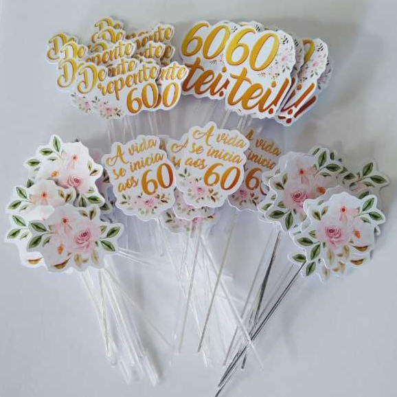 Topper tags para docinhos de repente 30 40 50 60 anos
