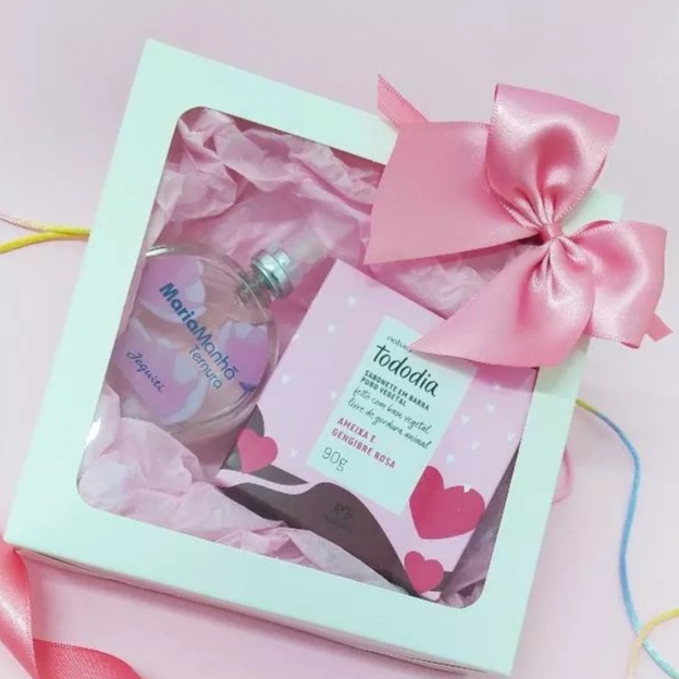 Caixa com Visor S21 (15x15x4cm) Branco - 10 unidades - Rizzo em Oferta na Shopee