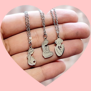 Colar Maternidade aço inox mãe amamentação amamentar grávida gestante tentante gravidez colo mimo zelo amor carinho mamãe pingente feminino presente dia das mães