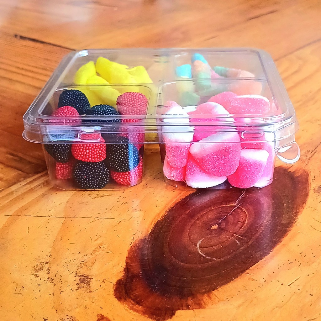 10 un Bandeja Petisqueira Quadrada 660ml c/ 4 Divisórias G544 Galvanotek