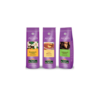 Kit 3 Cafés Floresta Aromatizados , Amêndoas Torradas, Baunilha e Nozes e Creme Brûleé!