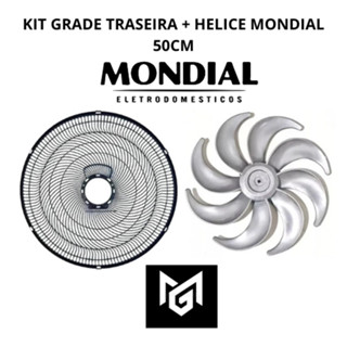 KIT HELICE MONDIAL 8 PAS + GRADE TRASEIRA MONDIAL 50CM