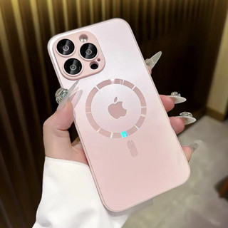 CASE PLUS TEMPER - Capa Capinha Magsafe Magnético Sem Fio para iPhone 11/12/13/14 15 Max Pro Max Silicone Com Lente De Proteção