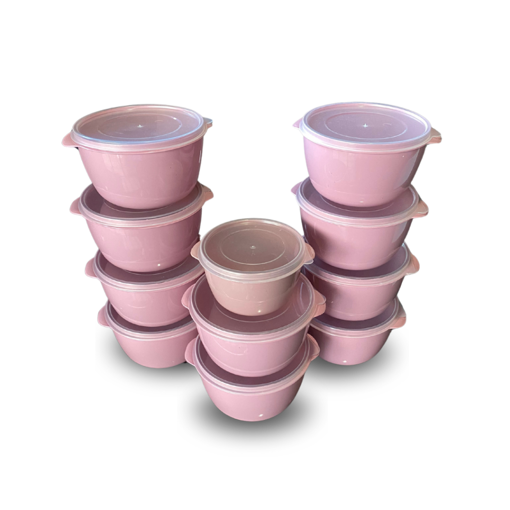 Kit Com 11 Potes Bowls Tigelas Saladeira Para Armazenar Alimentos 10- 1litro, 1-500ml.