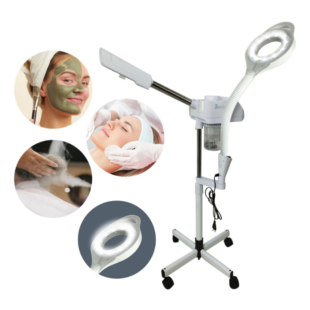 Luminária de Chão com Lupa e Vapor de Ozônio integrado Tripé
