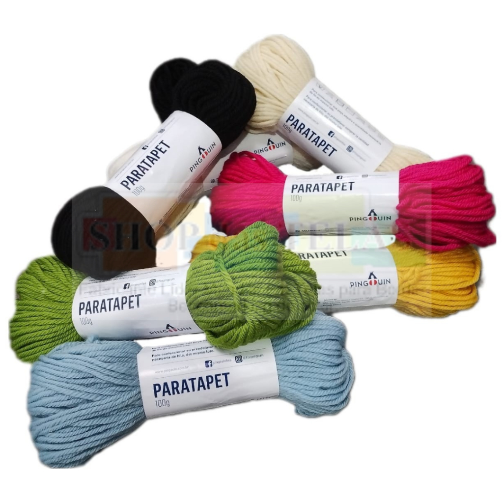 Lã 100g Paratapet  Pingouin 102 Cores Tapeçaria Tex 1000  Ponto cruz Tufting Lã Grossa novelo Meada