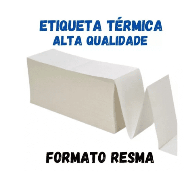10.000 Etiqueta Térmica 10x15 cm Adesiva com Serrilha Danfe Simplificada e Envios p/ E-commerce Sem Ribbon Rolo
