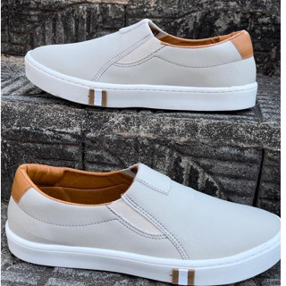 Slip On Básico Masculino Iate Calce Fácil Tênis sem cadarço mocassim oxfort lançamento