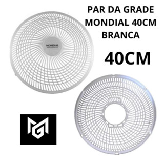 Par de Grade Traseira e Dianteira Ventilador Mondial 40cm Branco Original