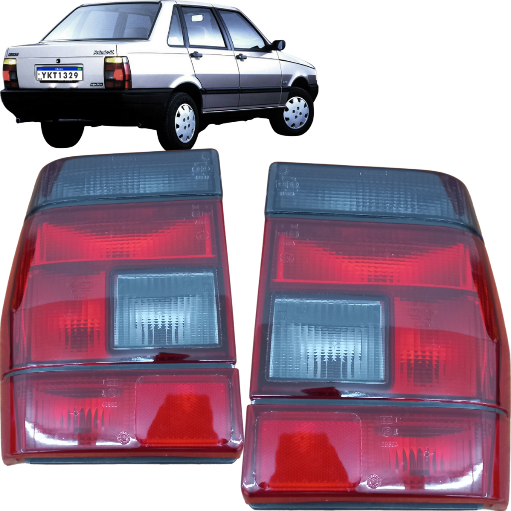Par de Lanterna Traseira HT Bicolor Prêmio 1985 até 1994 em Oferta na Shopee