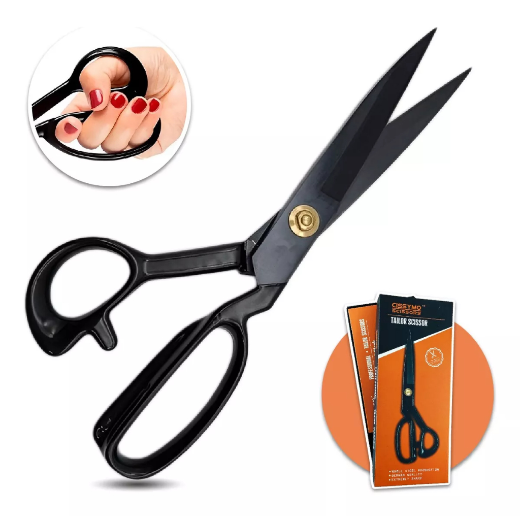 Tesoura De Corte De Tecido Profissional Alfaiate  Tesoura De Alfaiate Costura Profissional Patchwork Para Tecido Tesoura De Titânio Titanium De corte alfaiataria corte e costura tesoura 12 polegada titânio é um material de alta durabilidade
