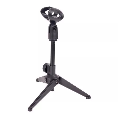 Pedestal Para Microfone De Mesa Slim C/ Cachimbo Smart Sm080 Cor Preto