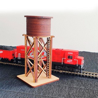 Caixa D'agua Circular - Ho 1:87 / Maquetes mdf p/ Pintura Ferrovia Ferreomodelismo Decoração Mdf em Oferta na Shopee