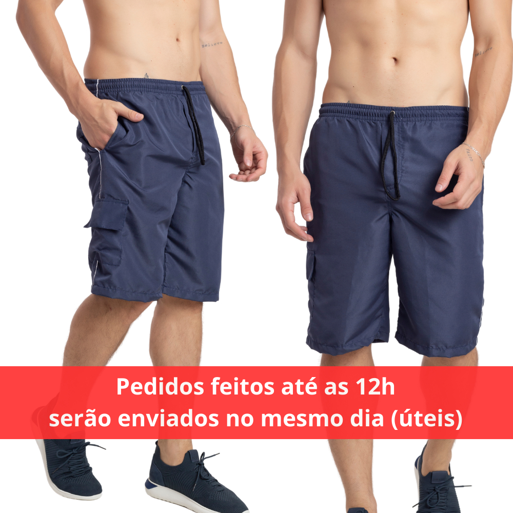 Bermuda tactel cargo esportivo plus size nobre G2 veste até tamanho grande 54 short reforçado academia com bolsos em Oferta na Shopee
