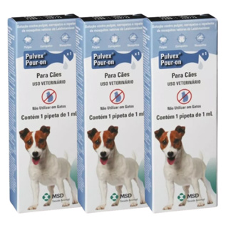 03 Pulvex Pour-on Cães Repelente Mosquito e Antipulgas em Oferta na Shopee