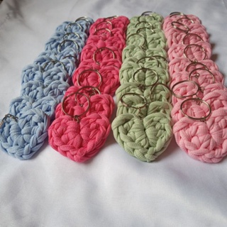 Kit de Chaveiro de Coração de Crochê - Feito de Fio de Malha em Oferta na Shopee