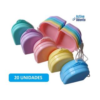Kit 20 Caixas Estojo Para Aparelho Móvel Ortodôntico Moldeira - XL - COR PASTEL em Oferta na Shopee