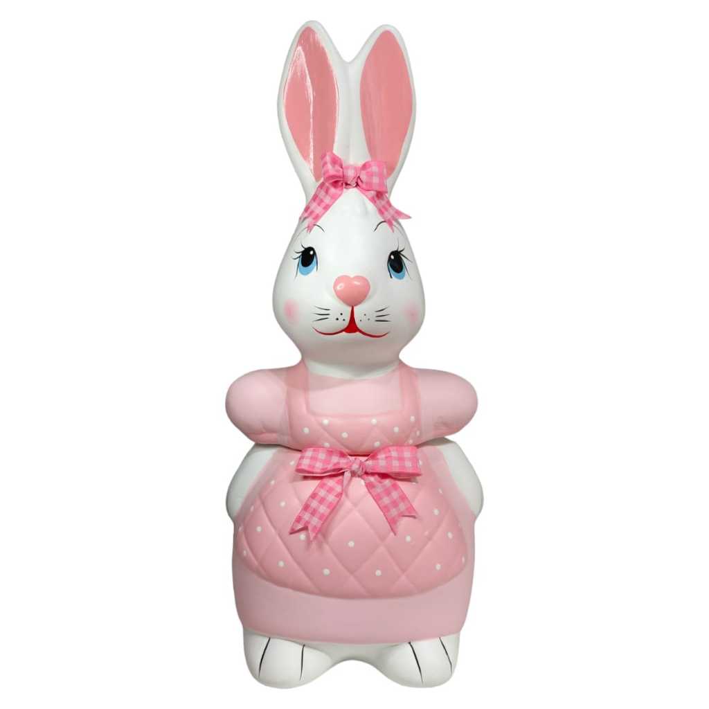 Coelha Baleiro - Porta Bombom - Ovinho - Feliz Pascoa ROSA em Oferta na Shopee
