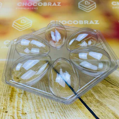 KIT 5~20 EMBALAGENS BANDEJA BISTER 6 OVOS 50G SEXTAVADA PÁSCOA 2024 (CHOCO)