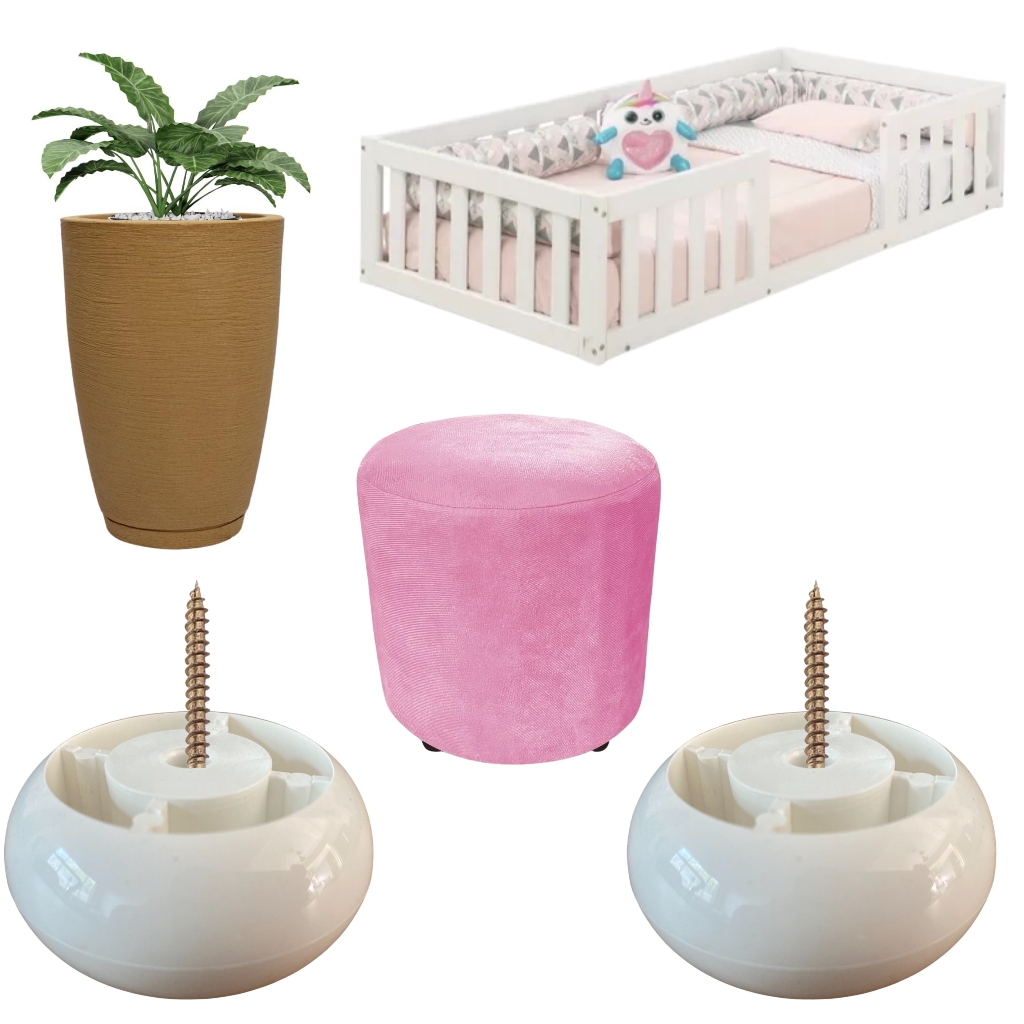 Kit Pé De Mesa Madeira Pesada E Sapata Para Moveis 3cm em Oferta na Shopee