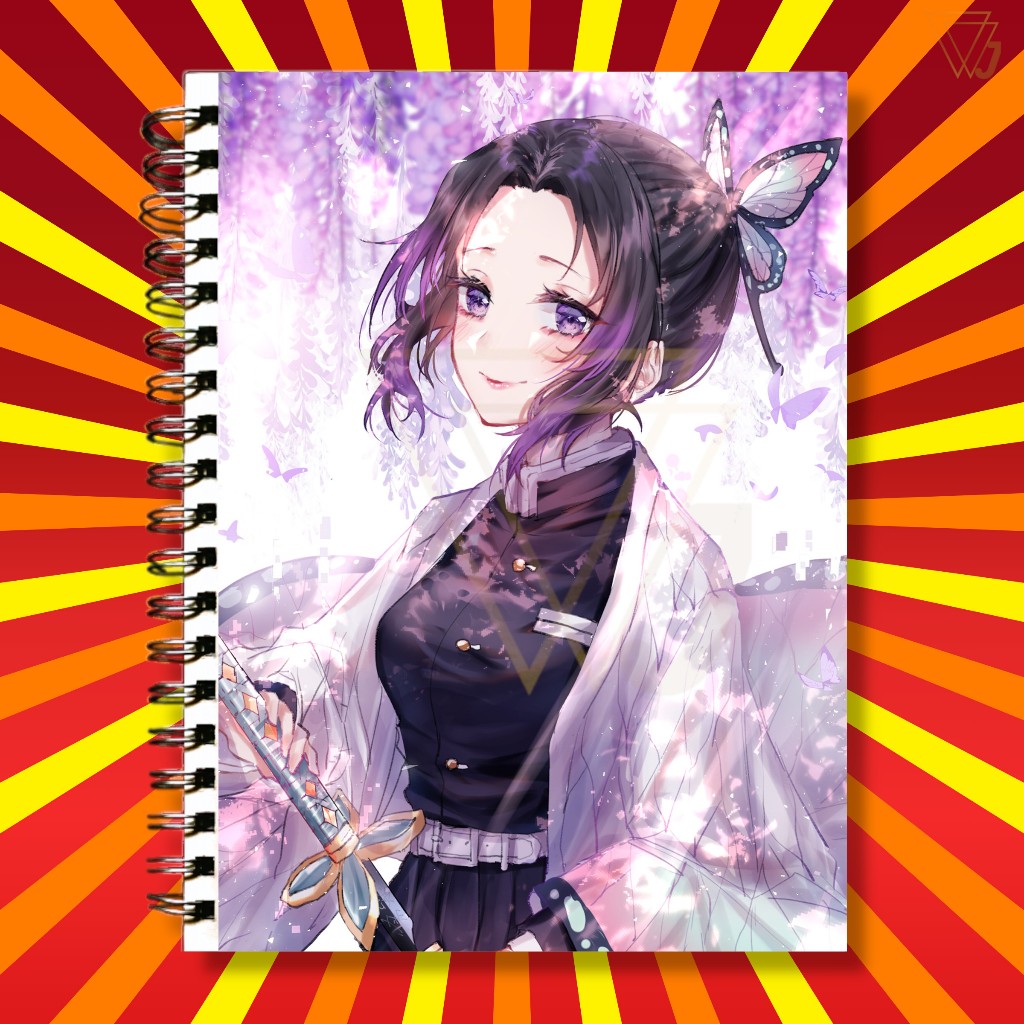 Adesivo Para Capa de Caderno Demon Slayer Kimetsu no Yaiba Shinobu Kocho Pilar Insetos em Oferta na Shopee