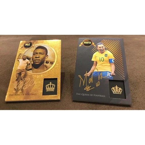 Cards e figurinhas Pelé e Marta