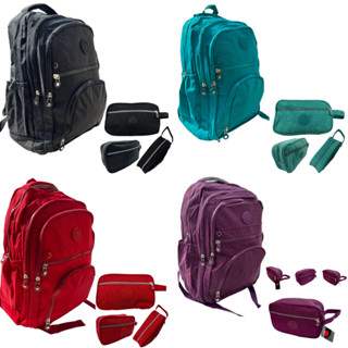 Mochila Escolar feminina Grande e Estojo Multifunção