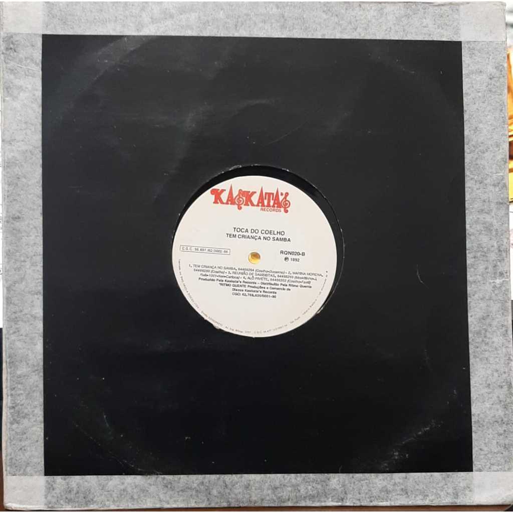 Disco de Vinil LP Toca do Coelho Tem criança no samba
