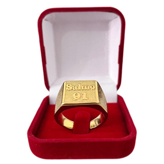 dedeira banhado ouro 18k em aço inoxidável salmos 91 top em Oferta na Shopee