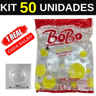 50 Unidades Balao Bubble 24 Polegadas Silicone Transparente em Oferta na Shopee