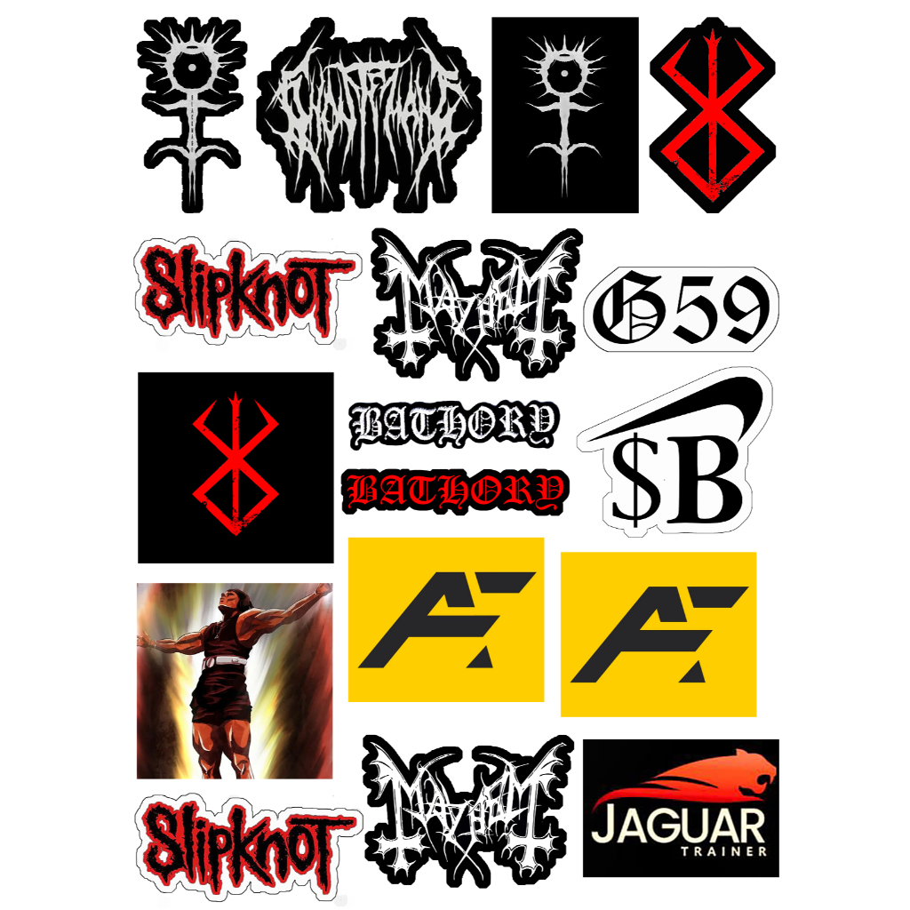 17 Adesivos Personalizados Bandas Metal Rock em Oferta na Shopee