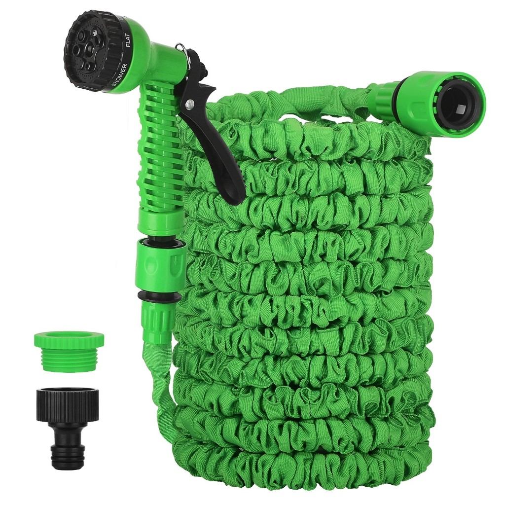 Mangueira mágica para jardim casa carro estica 60 metros 7 Jatos mangueira de jardim verde mangueira magica