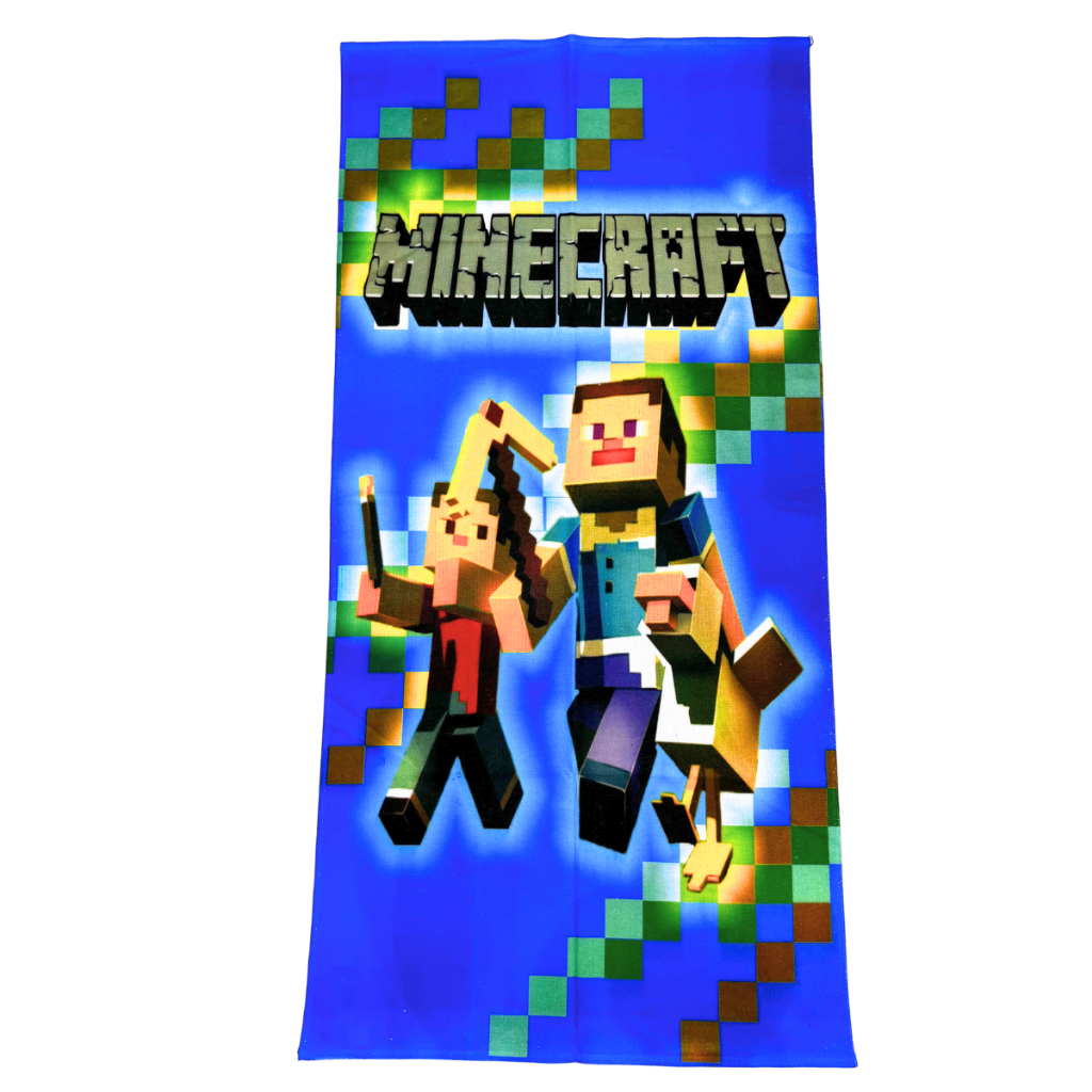 Toalha Infantil Banho Praia Algodão Grande Minecraft