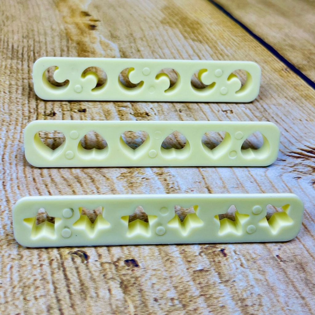 Cortador Kit Réguas Miniaturas 1 ESTRELA CORAÇÃO LUA -3 Peças (Blue Star) em Oferta na Shopee