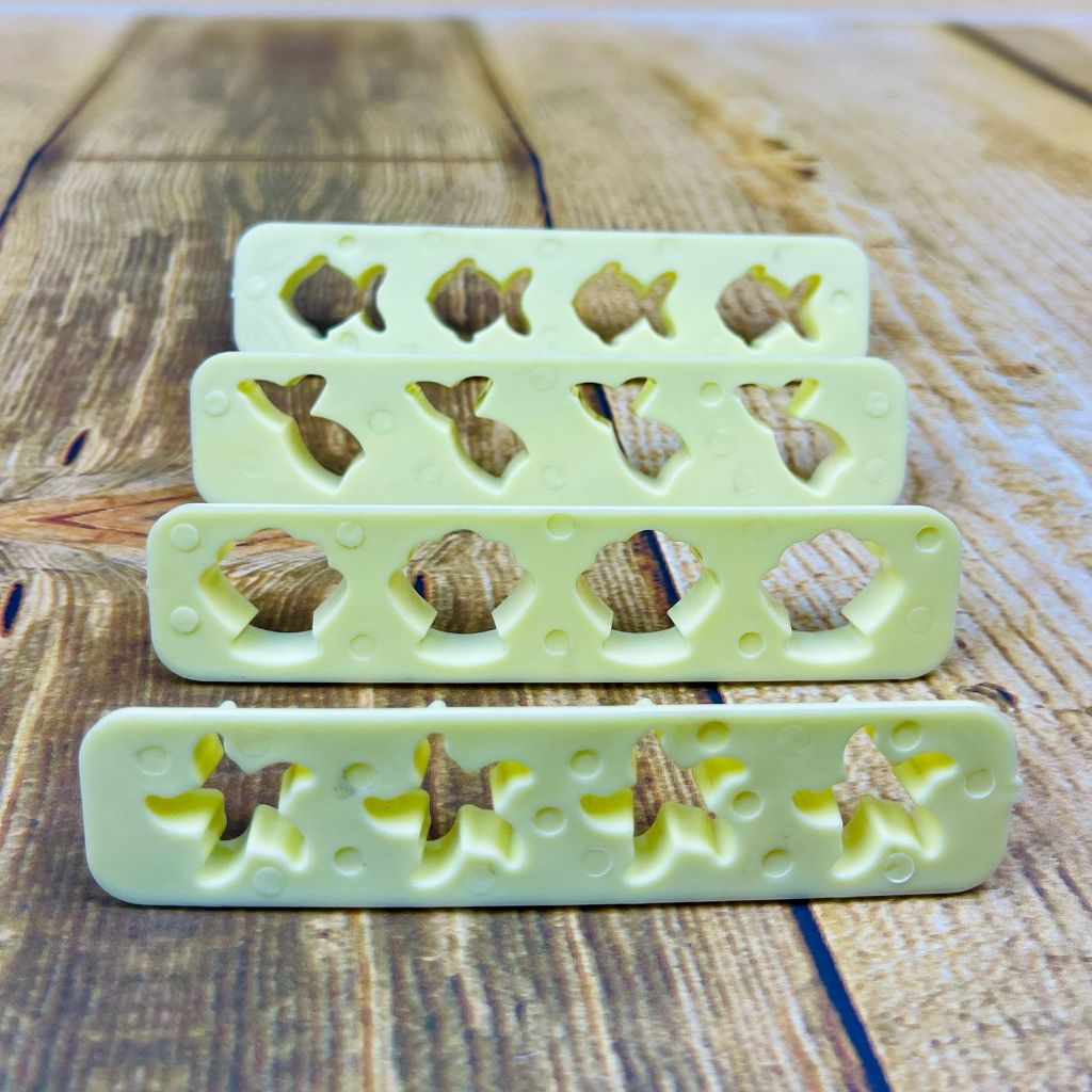 Cortador Kit Réguas Miniaturas 4 FUNDO DO MAR  - 4 Peças (Blue Star) em Oferta na Shopee