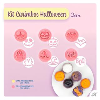 Kit Carimbos Halloween - 7 Peças - Cor Rosa (Blue Star) em Oferta na Shopee