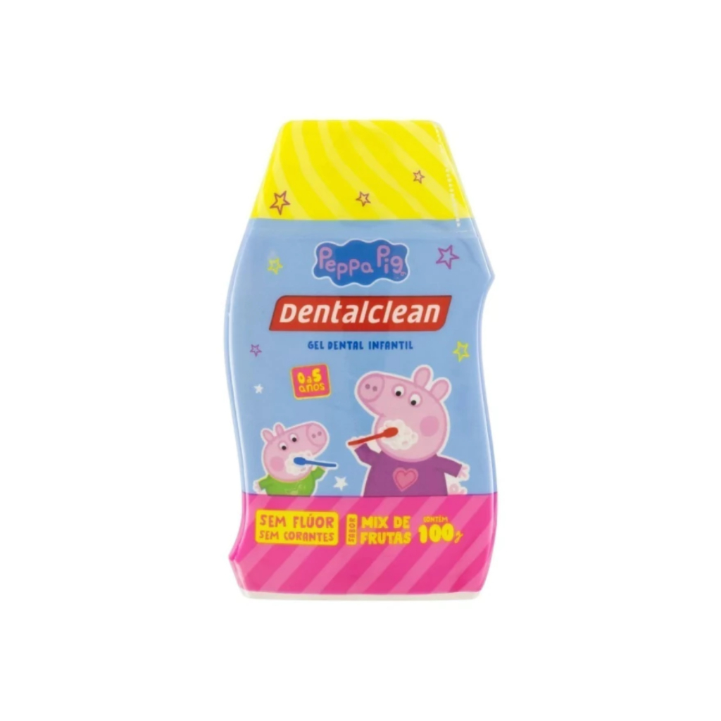 Gel Dental Infantil sem Flúor - Mix de Frutas Peppa Pig 100g - Dentalclean